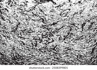 Monochrome Grunge Texture with Ink Stain Pattern - Abstract Seamless Background in Black and White