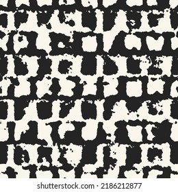 Monochrome Grunge Textured Grid Pattern