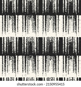 Monochrome Grunge Textured Striped Pattern