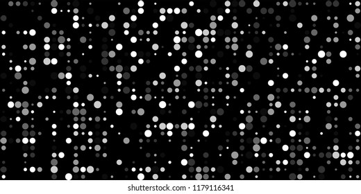 Monochrome Halftone Background. Abstract Texture with  Black Dots on White Fond for Print, Paper, Card. Modern Digital Black and White Background. Vector Texture.