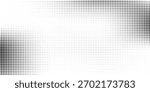 Monochrome halftone background with a gradient of dots creating a modern and minimalist design element EPS vector
