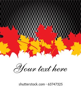 monochrome halftone background with maple leaves