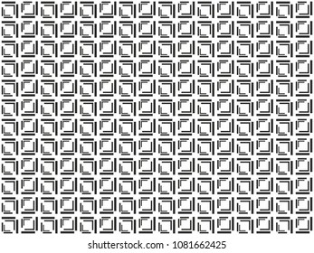 monochrome halftone black and white repeating ornament vector background squares and lines for web and print