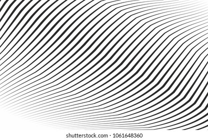 monochrome halftone curved wavy lines vector background. for web and print