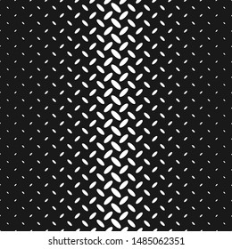 Monochrome halftone diagonal ellipse pattern background - abstract geometric vector template illustration