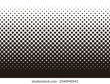 Monochrome halftone dot gradient background pattern that can be connected and extended