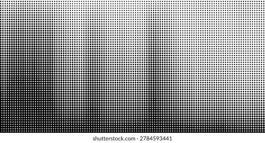 Monochrome Halftone Dot Gradient Background With Retro Pop Art Texture And Pattern

