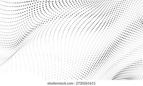 Meio-Tom Monocromático Ponto paisagem Vetor Fundo para Projetos de Design Futurista, usado em design de IU, arte conceito
