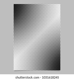 Monochrome halftone dot pattern flyer template - vector brochure background graphic