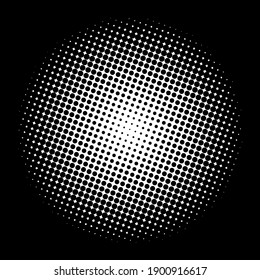 Monochrome Halftone dots element illustration vector