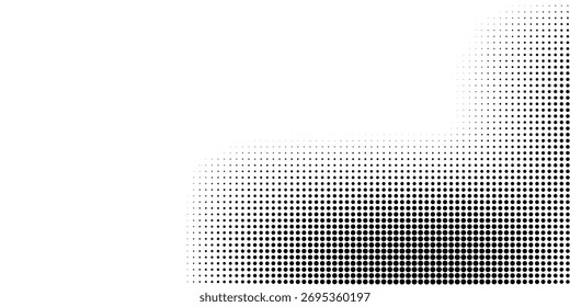 Meio-tom monocromático padrão de pontos como fundo abstrato moderno para projetos de design