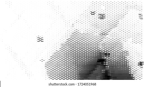 Monochrome halftone dots. Simple modern design. Geometric circle  modern pattern. Grunge abstract pattern.  Abstract halftone gradient. Modern template. 