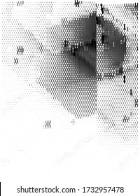 Monochrome halftone dots. Simple modern design. Geometric circle  modern pattern. Grunge abstract pattern.  Abstract halftone gradient. Modern template. 