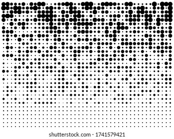 Puntos de semitono monocromo. Diseño sencillo y moderno. Patrón moderno de círculo geométrico. Grunge patrón abstracto.  Gradiente abstracto de medio tono. Plantilla moderna. 