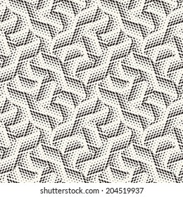Monochrome Halftone Effect Textured Checked Pattern