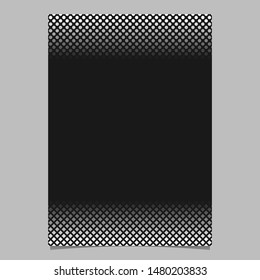 Monochrome halftone geometrical dot and square pattern poster background template - vector design