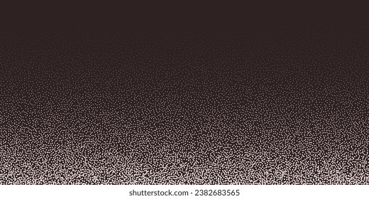 Monochrome Halftone Grunge Texture. Abstract Dotwork Background with Noisy Dots and Stipple Gradient. Vector Illustration of Distressed Textured Design.