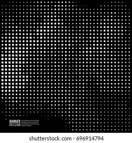 Monochrome halftone pattern dot background texture overlay grunge distress. Vector illustration.