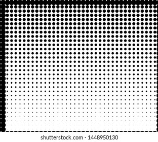 Monochrome halftone pattern. Grunge dotted panel with circles, dots, point. Design element for web banners, posters, cards, wallpapers, sites. Black and white color