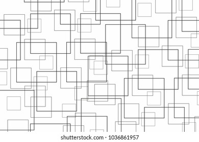 monochrome halftone rectangles pattern. different size squares. creative wallpaper concept for web and print. vector background black and white