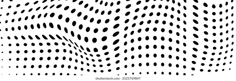 Textura semitono monocromo. Danza de puntos sobre un fondo blanco