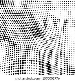 Monochrome halftone texture vector wave