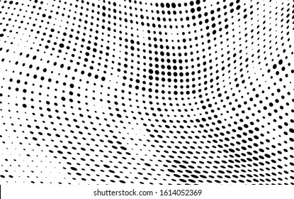 Monochrome halftone texture vector wave