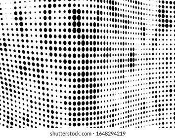 Monochrome halftone texture vector wave
