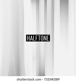 Monochrome Halftone Vector Texture. Abstract Dotted Background. 