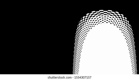 
Monochrome halftone wave background. Curved gradient texture or pattern. Vertical gradient dots. Pop art texture. Vector illustration.