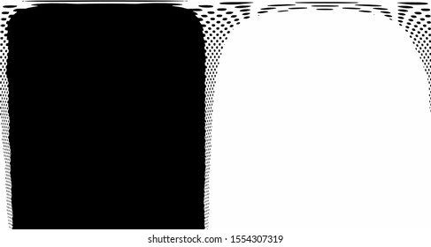 
Monochrome halftone wave background. Curved gradient texture or pattern. Vertical gradient dots. Pop art texture. Vector illustration.