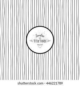 Monochrome hand drawing vector seamless background with vertical lines.