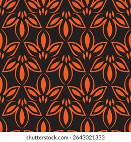 Monochrome hand drawn flower doodle seamless pattern
