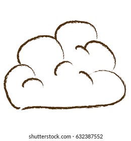 monochrome hand drawn silhouette of cloud vector illustration