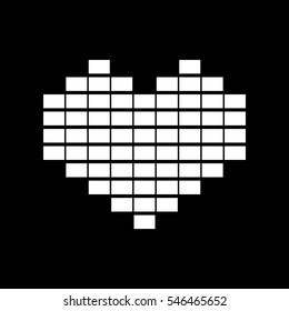 Monochrome heart pixel