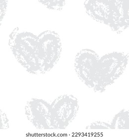 Monochrome Heart shape seamless pattern design for fashion textiles, graphics and crafts