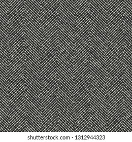 Monochrome Herringbone Mottled Textured Background. Seamless Pattern.