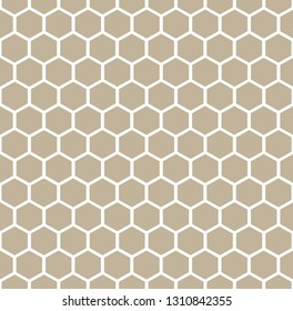 Monochrome hexagon tiles seamless pattern background.