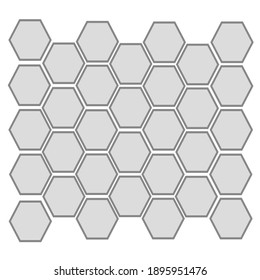 monochrome honey comb background pattern symbol vector design