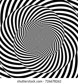 Monochrome Hypnotic Psychedelic Spiral Modern Vector Stock Vector ...