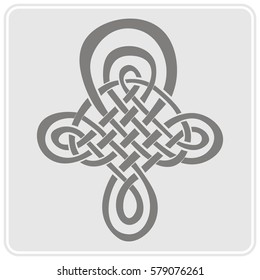 monochrome icon with Celtic art and ethnic ornaments for your design