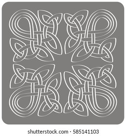  monochrome icon with Celtic art and ethnic ornaments for your design