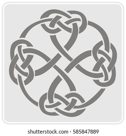  monochrome icon with Celtic art and ethnic ornaments for your design