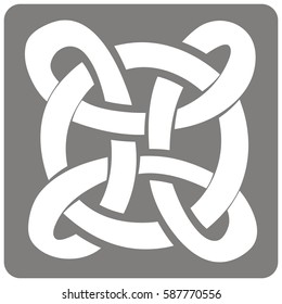 monochrome icon with Celtic art and ethnic ornaments for your design