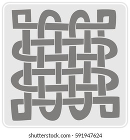 monochrome icon with Celtic art and ethnic ornaments for your design