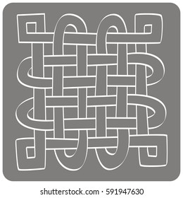 monochrome icon with Celtic art and ethnic ornaments for your design