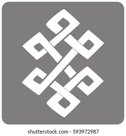 monochrome icon with Celtic art and ethnic ornaments for your design