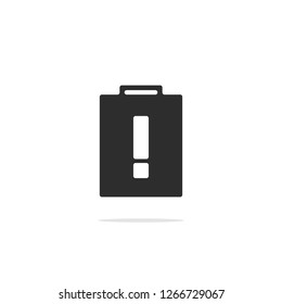 Monochrome icon Information (exclamation mark). Vector illustration.