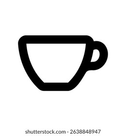 Monochrome Icon Representing a Simple Drinking Mug