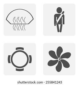 monochrome icon set with 